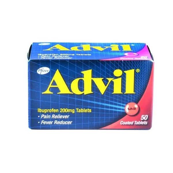 Advil 200 mg Coated Tablets 50's Bottle