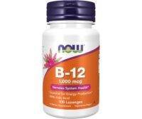 Now Vitamin B12 Supplement 1000 mcg Lozenges With Folic Acid, Pack of 100's
