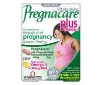 Vitabiotics Pregnacare Plus Omega-3 Pregnancy Multivitamin With Folic Acid & DHA, Dual Pack of Tablets 28's + Capsules 28's