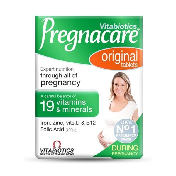 Vitabiotics Pregnacare Original Pregnancy Supplement Tablets With Folic Acid & Iron, Pack of 30's