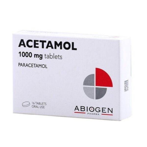 Acetamol Paracetamol 1000mg Tablets 16s