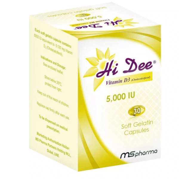 Hi Dee Vitamin D3 5000 IU Soft Gelatin Capsules 30's
