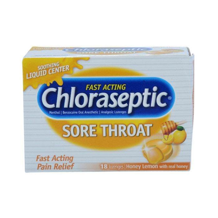 Chloraseptic Warming Honey & Lemon Lozenges 18's