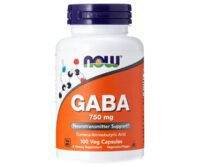 Now GABA 750mg Capsules For Neurotransmitter Support,100's