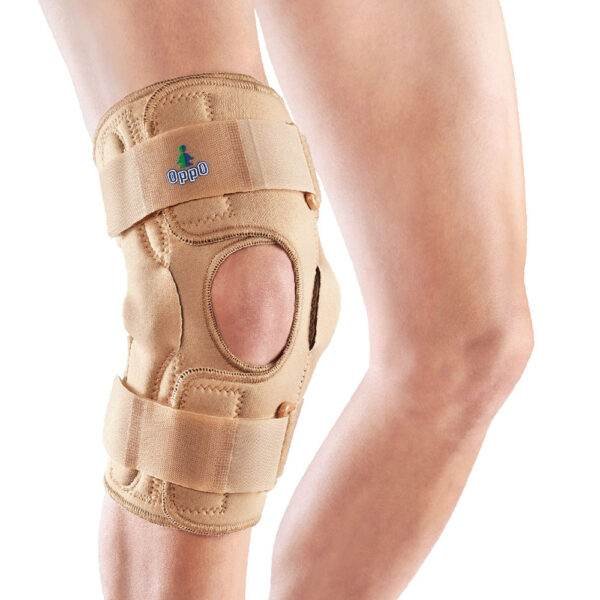Post-operative knee support neoprene open w/ strap