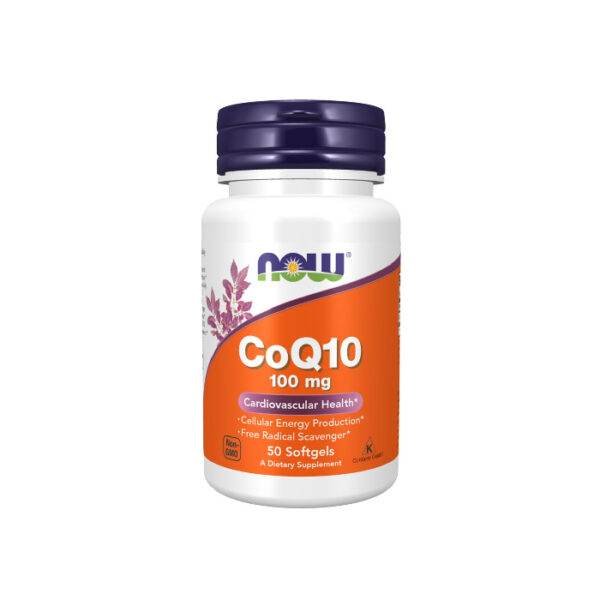Now CoQ10 100mg Antioxidant Softgels For Heart Health & Energy, Pack of 50's