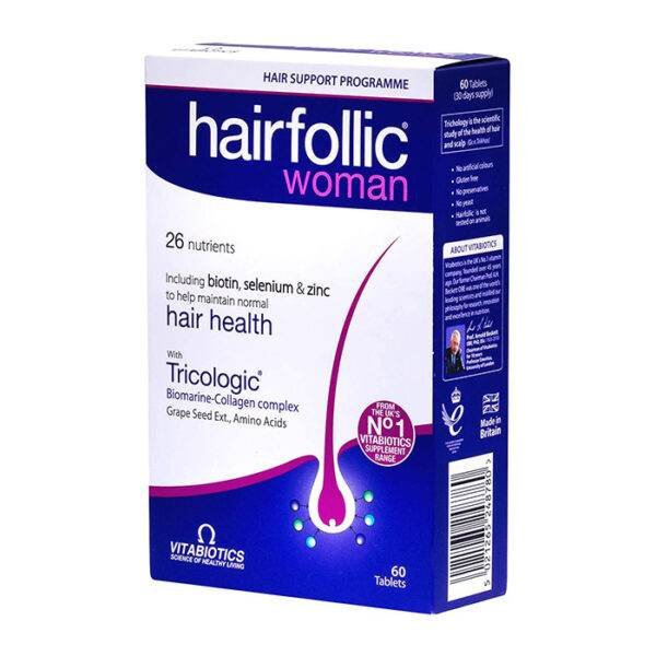 Vitabiotics Hairfollic Woman Tablets With Biotin For Healthy Hair, Pack of 60's
