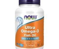 Now Ultra Omega 3 Supplement, Enteric Coated Fish Oil Softgel For Heart & Brain Health, Pack of 90's