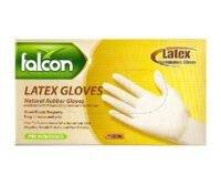 Falcon Latex Gloves 100pcs, White, M, SNHLPM