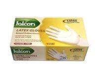 Falcon Latex Gloves Powder Free (Pack of 100)