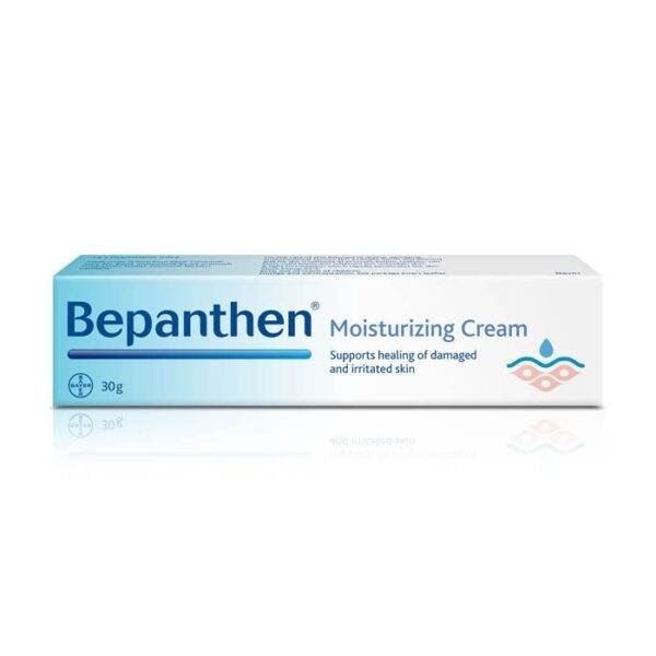 Bepanthen Moisturizing Cream, Supports Healing of Damaged and Irritated Skin, 30g
